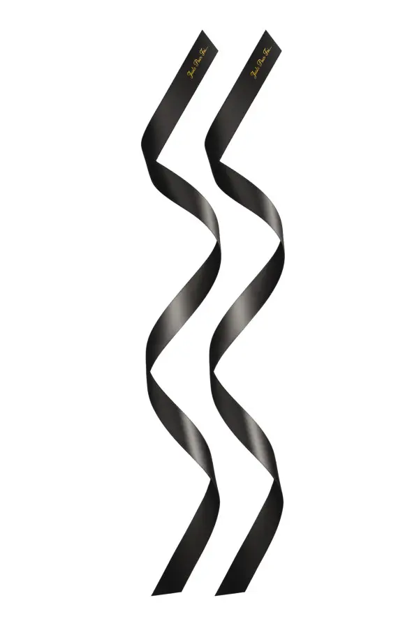 2 Liens BDSM Satin Noir - Sweet Caress