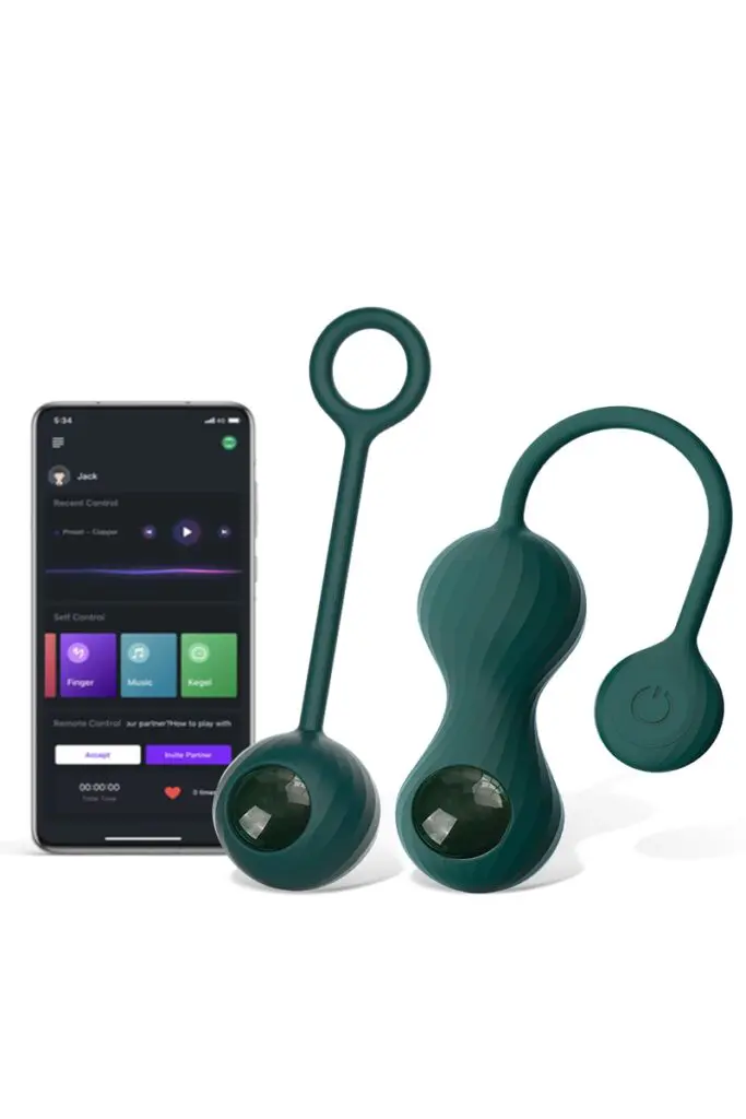 Set de boules de Kegel haute qualité, vibrantes et connectées, avec poids modifiable.