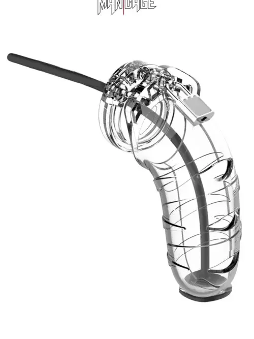 Cage à pénis 12,5cm avec plug d'urètre 17 - ManCage