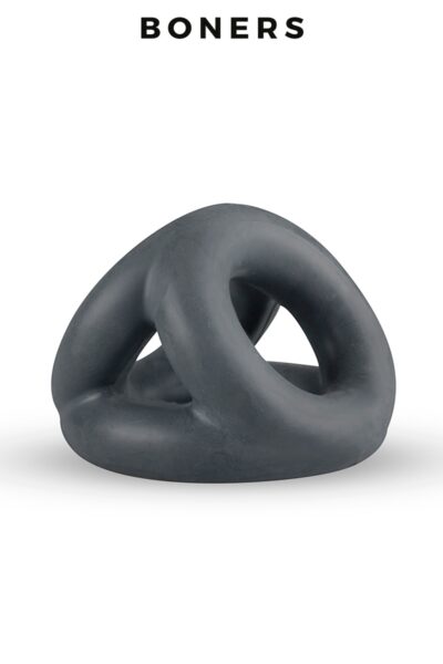 Cocksling ouvert haute qualité de la marque Boners, 100% silicone liquide ultra doux et flexible, qui fait office simultanément de cockring pour renforcer l'érection et de ballring pour accroitre les sensations.