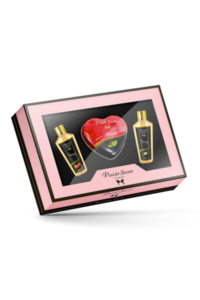 La marque française Plaisir Secret propose le coffret massage privé, dédié aux massages sensuels et coquins.