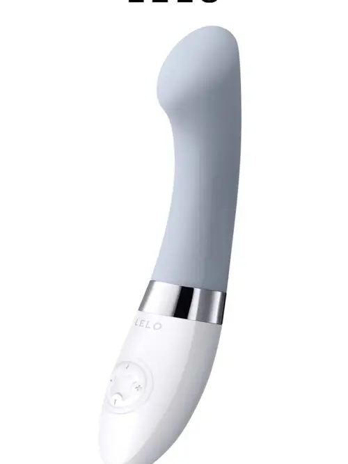 La marque Lelo propose le sextoy féminin Gigi 2 (couleur grise), un luxueux vibromasseur rechargeable spécialement adapté à la stimulation du point G mais aussi à l'aise pour masser le clitoris.