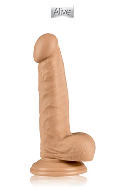 Gode réaliste avec ventouse Little John, la solution idéale pour une parfaite satisfaction anale ou vaginale.