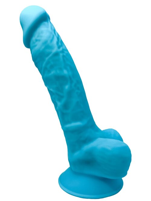 Gode ventouse réaliste bleu - SilexD 1 Gode ventouse réaliste bleu 17,5 cm - SilexD
