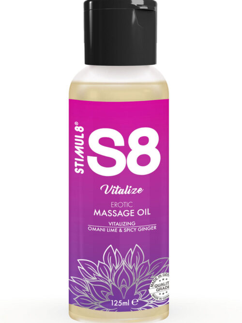 Huile de Massage Érotique Vitalize Citron Vert 125ml - Stimul8