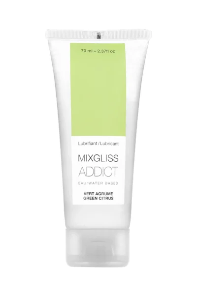 Lubrifiant Base Eau Addict Vert Agrume 70ml - Mixgliss Lubrifiant Base Eau Addict Vert Agrume 70ml - Mixgliss