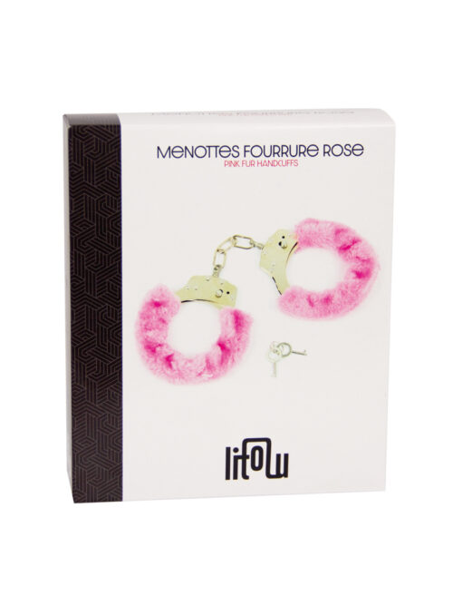 Menottes fourrure rose - Litolu