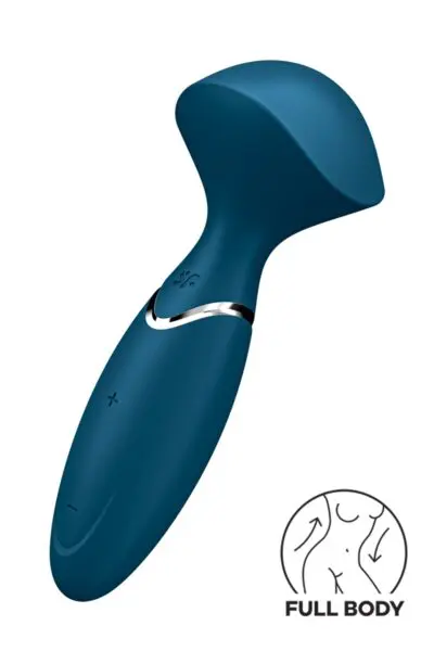 Mini Wand-er bleu - Satisfyer 1 La marque Satisfyer propose le Mini Wand-er coloris bleu, un vibromasseur Wand (ou baguette magique) de voyage, rechargeable, proposant au choix des massages du corps ou la stimulation des zones érogènes et notamment du clitoris.
