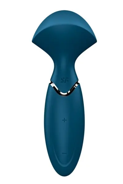 Mini Wand-er bleu - Satisfyer 2 La marque Satisfyer propose le Mini Wand-er coloris bleu, un vibromasseur Wand (ou baguette magique) de voyage, rechargeable, proposant au choix des massages du corps ou la stimulation des zones érogènes et notamment du clitoris.