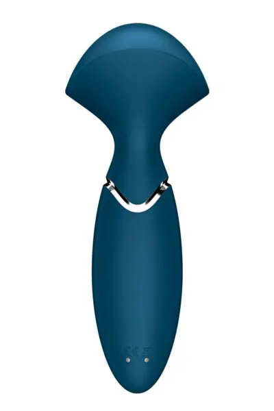 Mini Wand-er bleu - Satisfyer 4 La marque Satisfyer propose le Mini Wand-er coloris bleu, un vibromasseur Wand (ou baguette magique) de voyage, rechargeable, proposant au choix des massages du corps ou la stimulation des zones érogènes et notamment du clitoris.