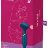 Mini Wand-er bleu - Satisfyer 5 La marque Satisfyer propose le Mini Wand-er coloris bleu, un vibromasseur Wand (ou baguette magique) de voyage, rechargeable, proposant au choix des massages du corps ou la stimulation des zones érogènes et notamment du clitoris.