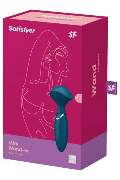 Mini Wand-er bleu - Satisfyer 5 La marque Satisfyer propose le Mini Wand-er coloris bleu, un vibromasseur Wand (ou baguette magique) de voyage, rechargeable, proposant au choix des massages du corps ou la stimulation des zones érogènes et notamment du clitoris.