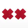 2 cache-tétons autocollants en forme de X (8x8 cm) rouge "Taboom Nipple X Covers Red".
