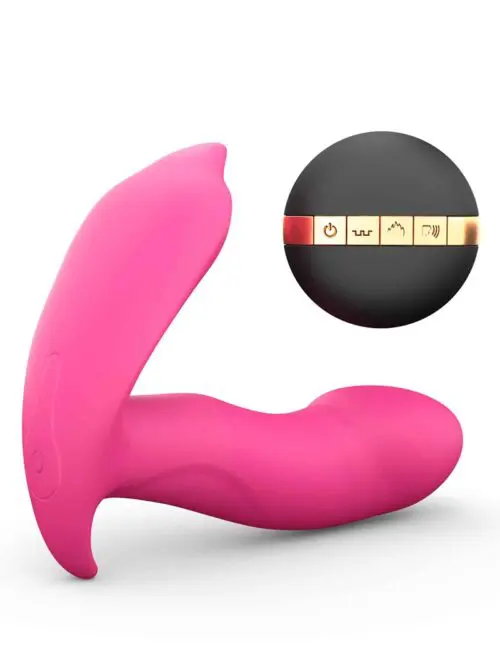 Secret Clit est un vibromasseur télécommandé, avec contrôle possible par la voix, qui stimule simultanément le clitoris, le point G et le périnée, et dispose même d'une fonction chauffante pour des sensations maximales.