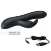 Vibro Rabbit Dylan noir - Pretty Love 2 Vibro Rabbit Dylan noir - Pretty Love