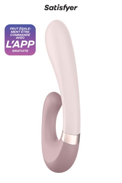 En plus d'être un vibromasseur Rabbit connecté, rechargeable et étanche, le sextoy pour femmes Heat Wave couleur beige est un sextoy chauffant à double stimulation. Heat Wave peut chauffer jusqu'à une température de 40° sur sa partie principale.