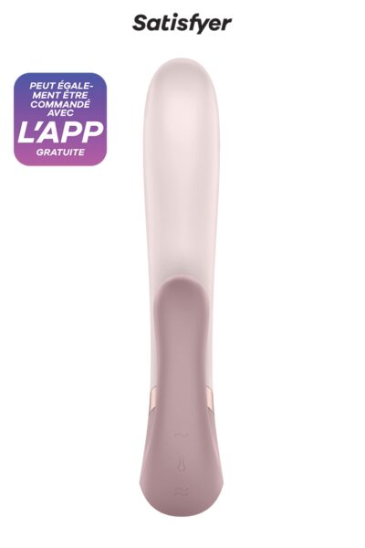 En plus d'être un vibromasseur Rabbit connecté, rechargeable et étanche, le sextoy pour femmes Heat Wave couleur beige est un sextoy chauffant à double stimulation. Heat Wave peut chauffer jusqu'à une température de 40° sur sa partie principale.