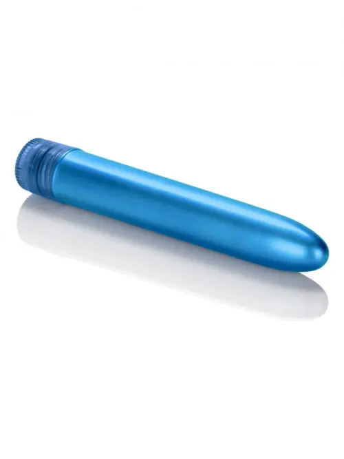 La marque Calexotics présente le vibro Metallic Shimmer bleu, un sextoy lisse à la forme bombée intemporelle et au design très tendance, qui offre une stimulation puissante et polyvalente.