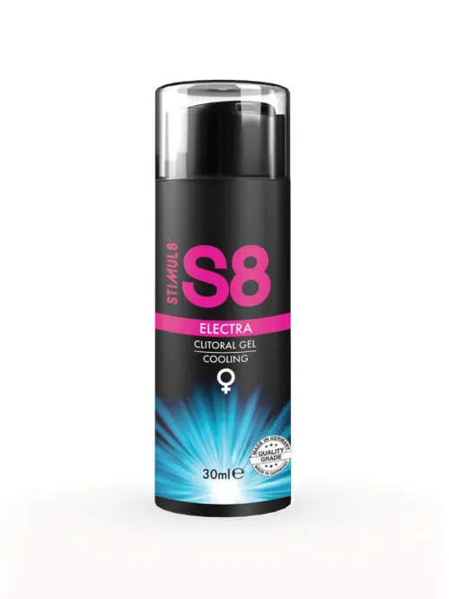 Gel stimulant clitoridien rafraîchissant Electra - S8 La marque Stimul8 présente S8 Electra Clitoral Gel 30ml, un gel stimulant et excitant clitoridien Premium qui offre un léger effet rafraîchissant et permet d'intensifier le plaisir féminin.