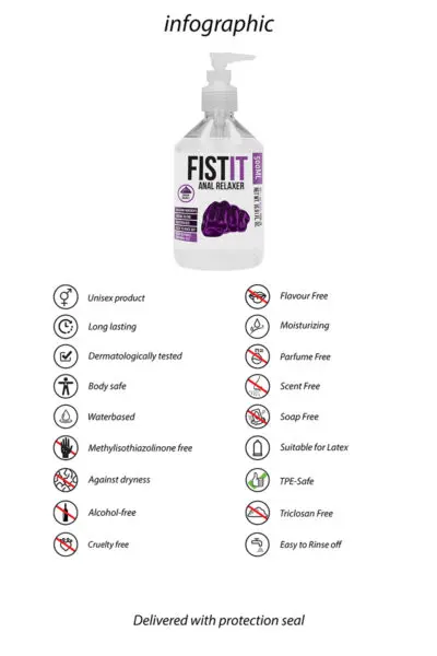 Lubrifiant anal relaxant 500ml - Fist It 3 Lubrifiant anal relaxant 500ml - Fist It