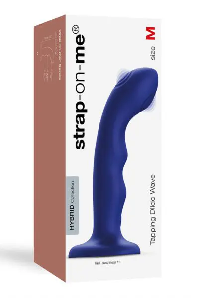 Vibro Tapping Dildo Wave bleu - Strap On Me