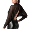 Mini Robe Opium F348 - Noir Handmade Dos Mini Robe Opium F348 - Noir Handmade