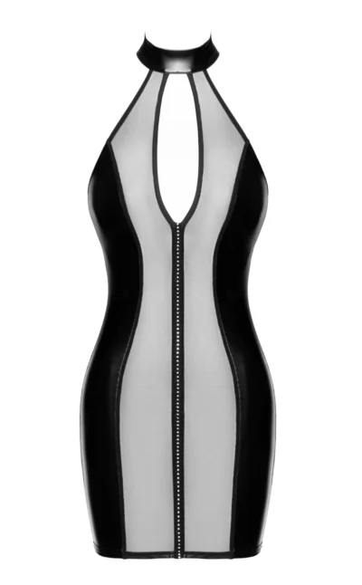 Mini Robe Semi-Transparente Luxuria F370 - Noir Handmade - Mini Robe Coquine Mini Robe Semi-Transparente Luxuria F370 - Noir Handmade - Mini Robe Coquine