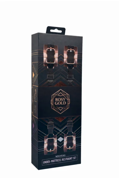 Kit Sangles de Lit BDSM - Rosy Gold - BDSM en couple Kit Sangles d’Attache au Lit BDSM - Rosy Gold - BDSM en couple