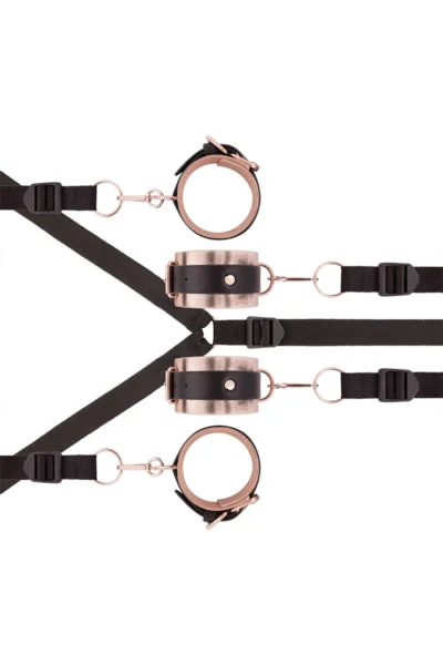 Kit Sangles de Lit BDSM - Rosy Gold - Sex-shop en ligne Kit Sangles d’Attache au Lit BDSM - Rosy Gold - Sex-shop en ligne