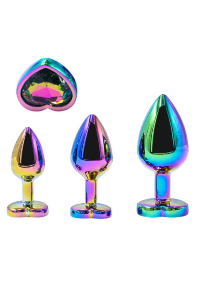 3 Plugs Anaux Coeur Crystal Heart - DIK 3 Plugs Anaux Coeur Crystal Heart - DIK