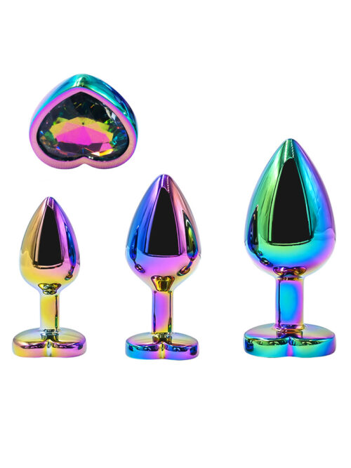 3 Plugs Anaux Coeur Crystal Heart - DIK