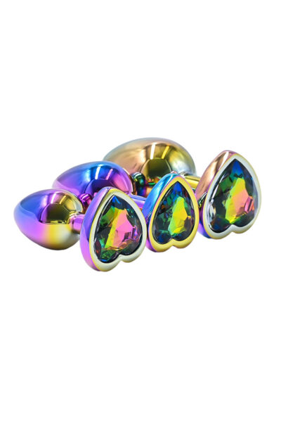 3 Plugs Anaux Coeur Crystal Heart - DIK - Plug anal en forme de coeur 3 Plugs Anaux Coeur Crystal Heart - DIK - Plug anal en forme de coeur