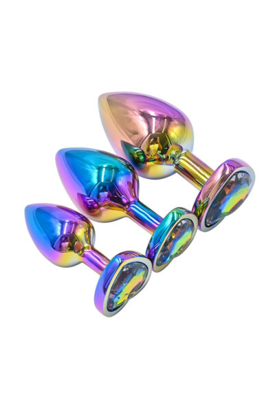 3 Plugs Anaux Coeur Crystal Heart - DIK - Plug anal 3 Plugs Anaux Coeur Crystal Heart - DIK - Plug anal